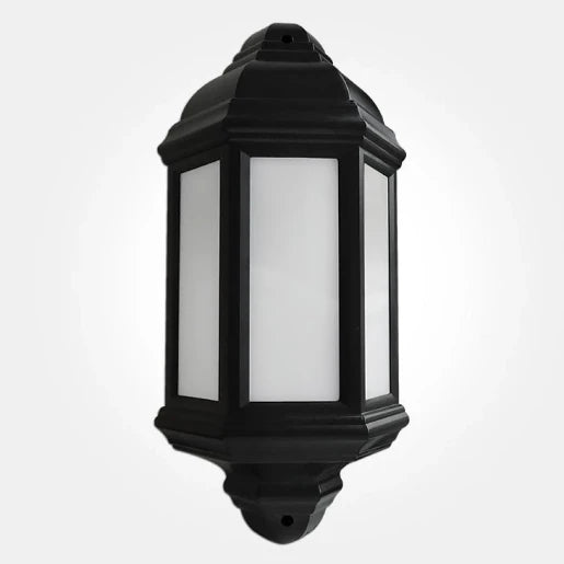 7W Black 3100K 420 Lm 35,000 Hours Ip44 Led Half Lantern
