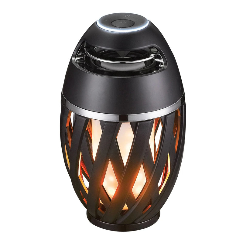 Luminaire LED Flame Effect USB Black Bluetooth Speaker IP65