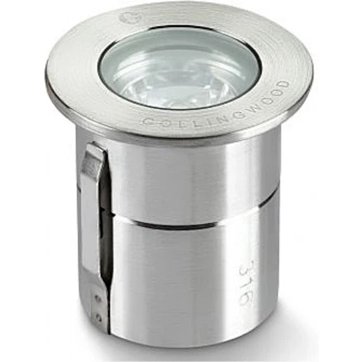 Groundlight Walk Over Flood 2700K LED IP68 1W 316 Stainless Steel