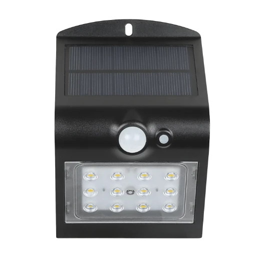 Solar Guardian Pir Wall Light Black Ip65 1.5W 220Lm 4000K Std