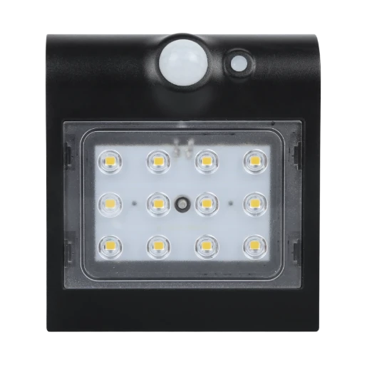Solar Guardian Pir Wall Light Black Ip65 1.5W 220Lm 4000K Std