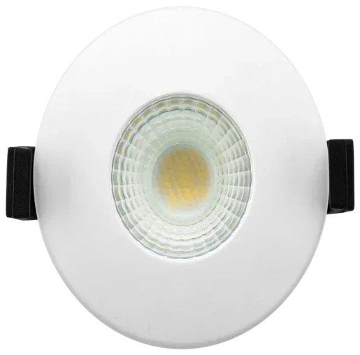 Ftype Fixed Colour Change 6W 600Lm Dimmable Fire Rated Downlight IP65 White Bezel Included 3000K 4000K 6000K