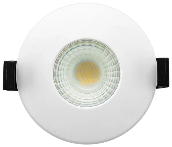 Ftype Fixed Colour Change 6W 600Lm Dimmable Fire Rated Downlight IP65 White Bezel Included 3000K 4000K 6000K
