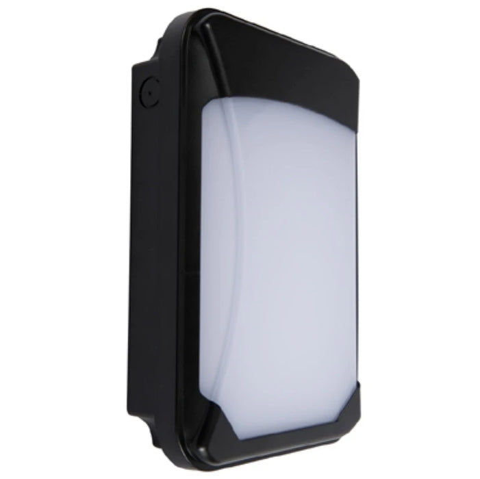 Bulkhead LED Wall Pack Slimline 3 x Changeable Colour Temperature 15W Black 3000K/4000K/6000K