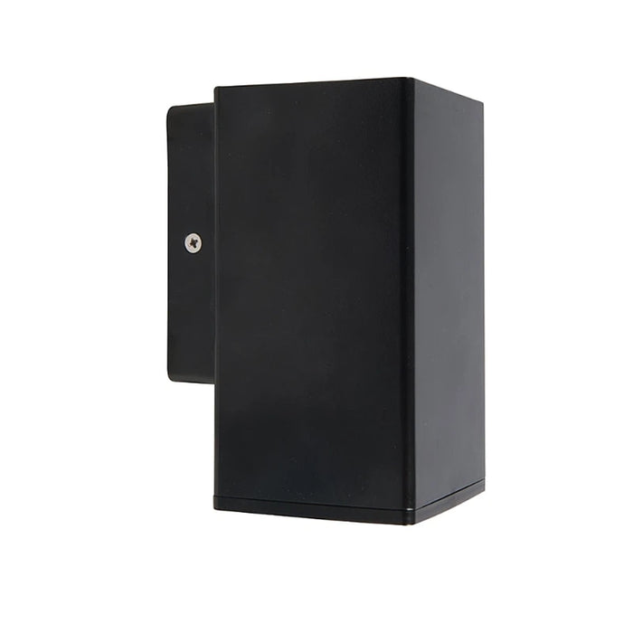 Wall Light LED Exterior Square Single GU10 10W Black IP65