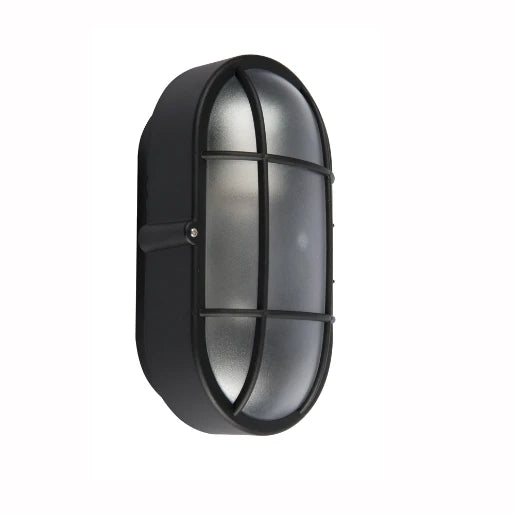 Bulkhead Exterior Oval E27 IP44 Black