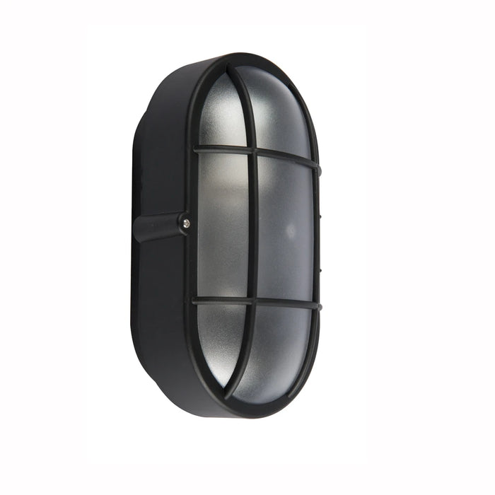 Bulkhead Exterior Oval E27 IP44 Black