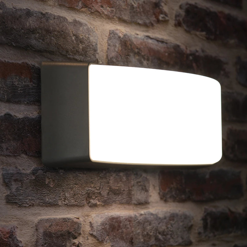 Wall Light Exterior LED Plain 4000K 12W Grey