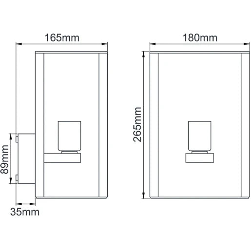 Lantern Wall Mounted E27 Antrhacite
