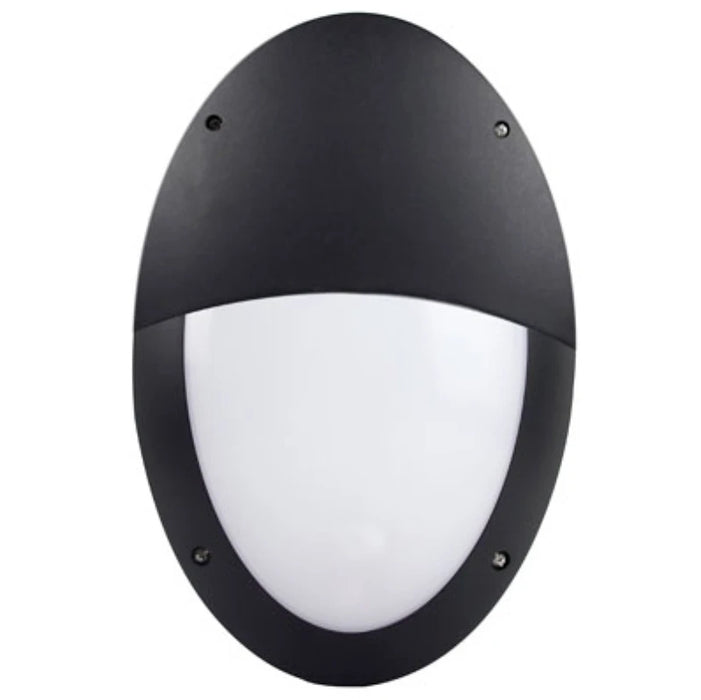 Bulkhead LED Oval Eyelid 12W Black 4000K