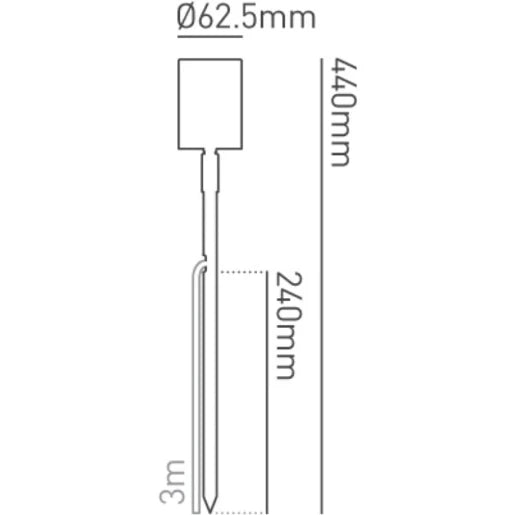 Spike Light 3000K LED Mains Voltage Bronze Anodised 40°