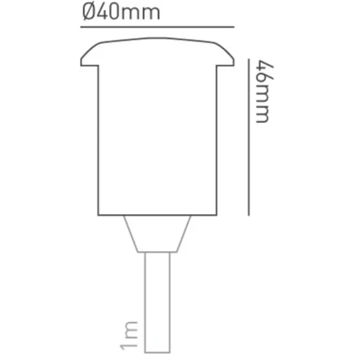 Groundlight Mini DoMedium 3000K LED Stainless Steel 316 3 Windows