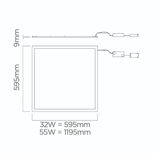Fulton Opal LED Panel TP(b) Rated 600X600 840 IP40 29W