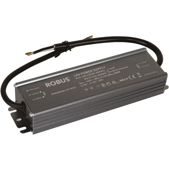 VEGAS 200W, 24V, IP67 constant voltage driver, non dimmable