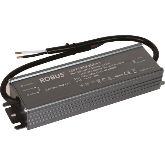 VEGAS 200W, 12V, IP67 constant voltage driver, non dimmable