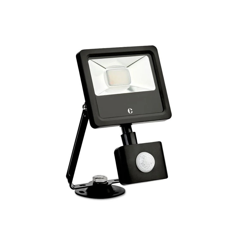 Floodlight Switchable PIR IP44 10W Black Tilt-Twist-Turn