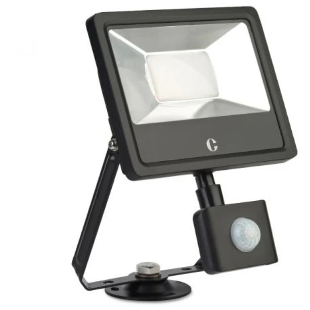 Floodlight Switchable PIR IP44 20W Black Tilt-Twist-Turn