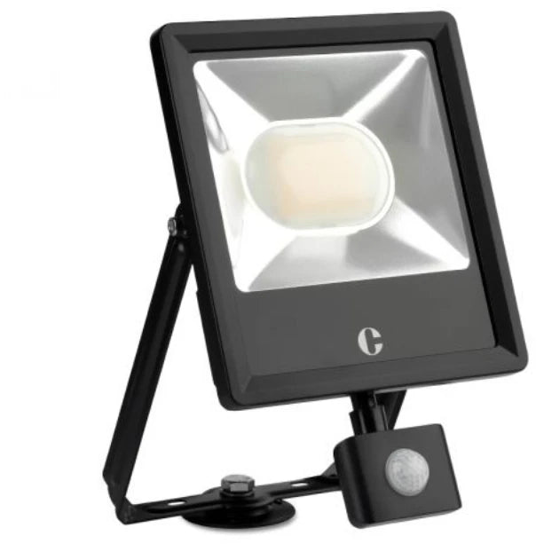 Floodlight Switchable PIR IP44 50W Black Tilt-Twist-Turn