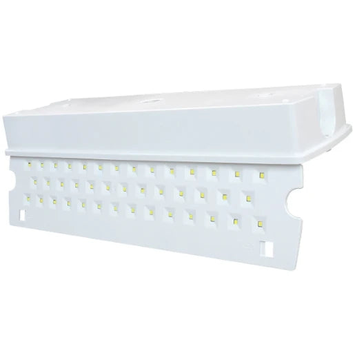White 7W 6000K Ip65 Led Maintained Emergency Bulkhead With Signs Directive Legend Set