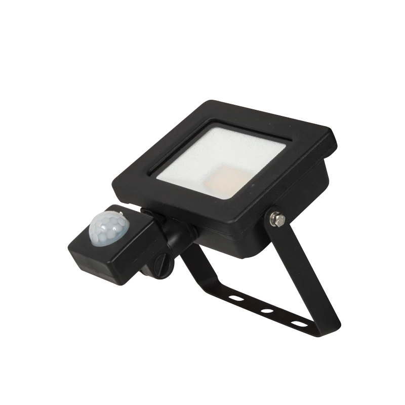 Floodlight Changeable Colour Temperature LED IP65 3000K/4000K/6000K 10W Black PIR