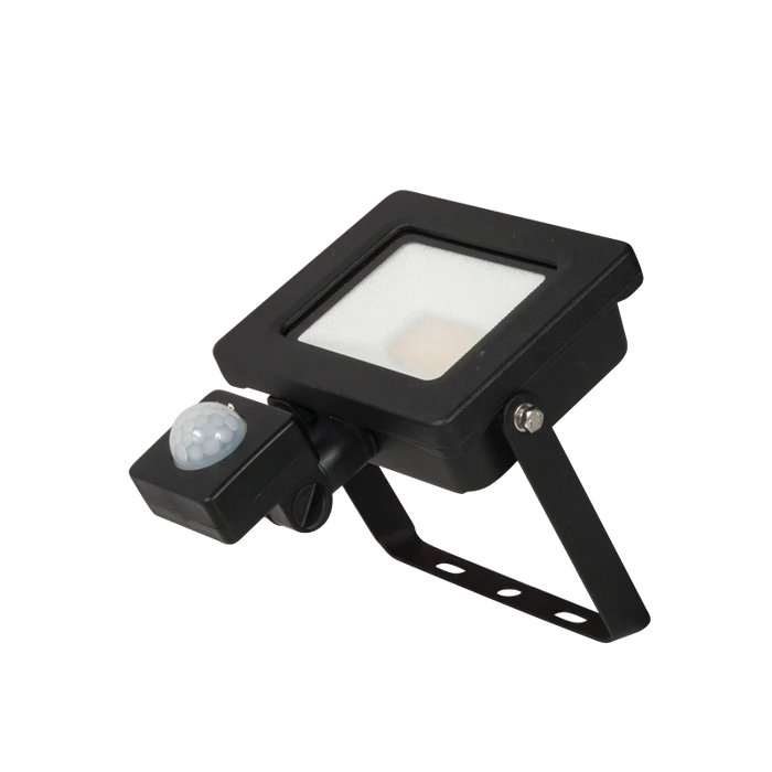 Floodlight Changeable Colour Temperature LED IP65 3000K/4000K/6000K 10W Black PIR