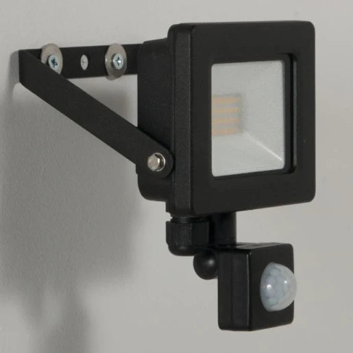Floodlight Changeable Colour Temperature LED IP65 3000K/4000K/6000K 10W Black PIR