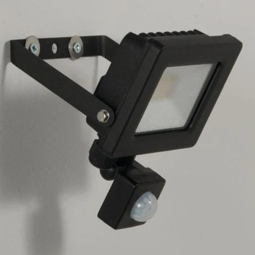 Floodlight Changeable Colour Temperature LED IP65 3000K/4000K/6000K 10W Black PIR