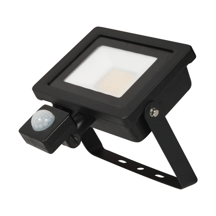 Floodlight Changeable Colour Temperature LED IP65 3000K/4000K/6000K 20W Black PIR