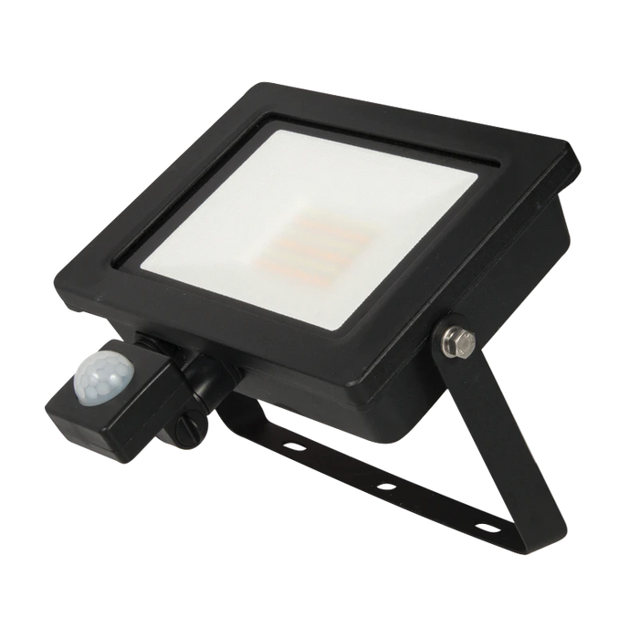 Floodlight Changeable Colour Temperature LED IP65 3000K/4000K/6000K 30W Black PIR