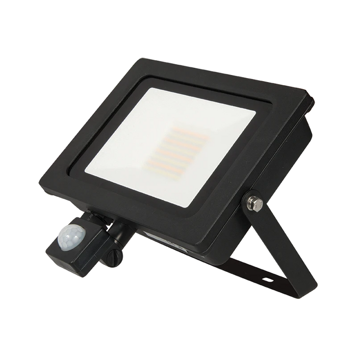 Floodlight Changeable Colour Temperature LED IP65 3000K/4000K/6000K 50W Black PIR