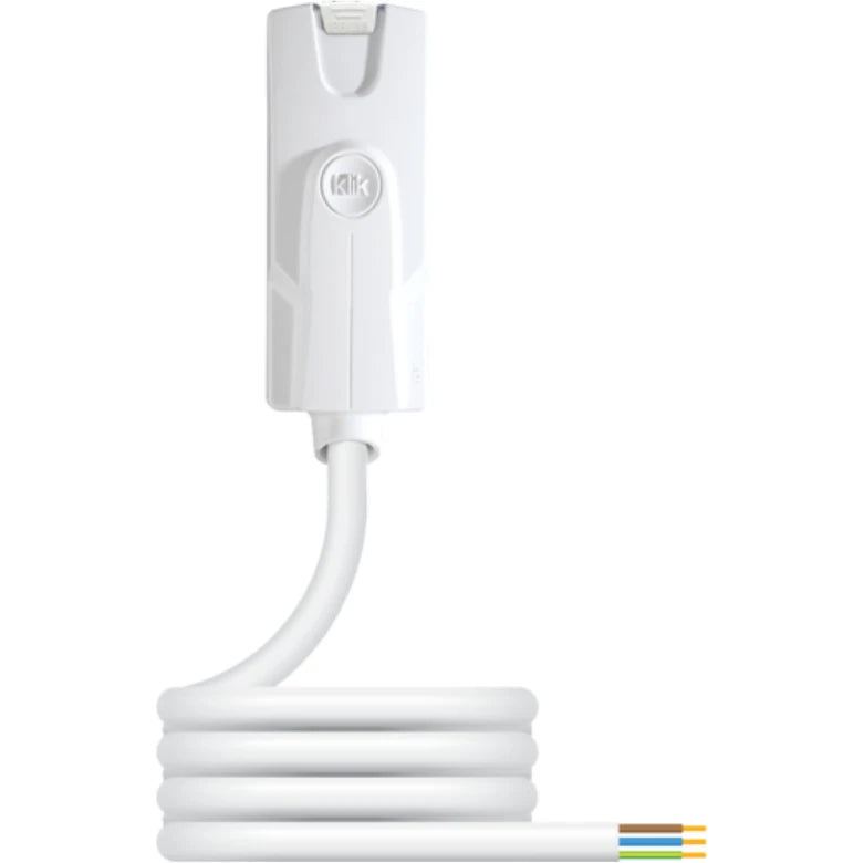 6A Luminaire Lead 3m 0.75mm 3 Core Plug to Wire