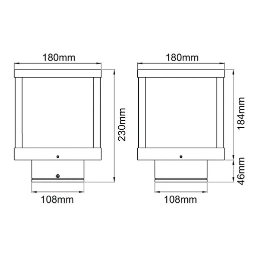 Bollard LED 13W 3000K 230mm Antrhacite