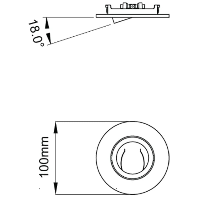Bezel Tilt GU10 IP20 Black