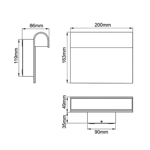 Wall Light LED 3000K 8.5W Anthracite Numbers