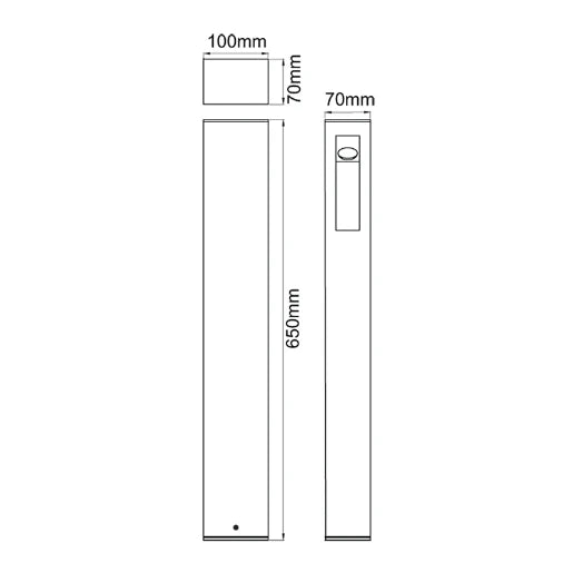 Viella 8.5W 3000K Led 650Mm Bollard