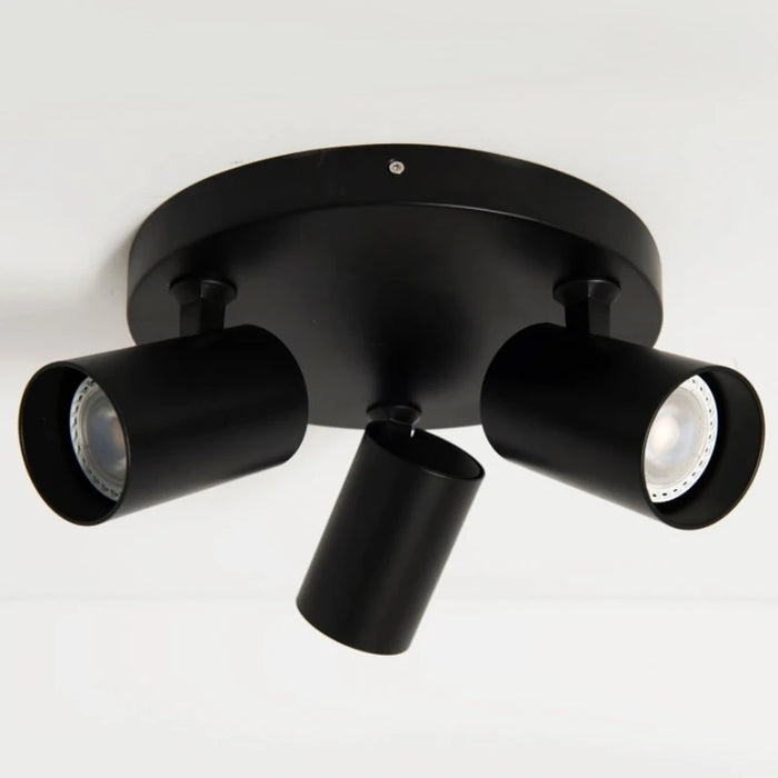 Spotlight GU10 Triple Plate Black