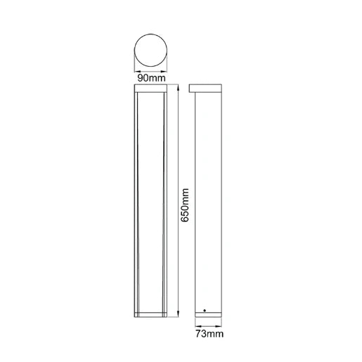 Bollard LED 3000K 8.5W 650mm Antrhacite