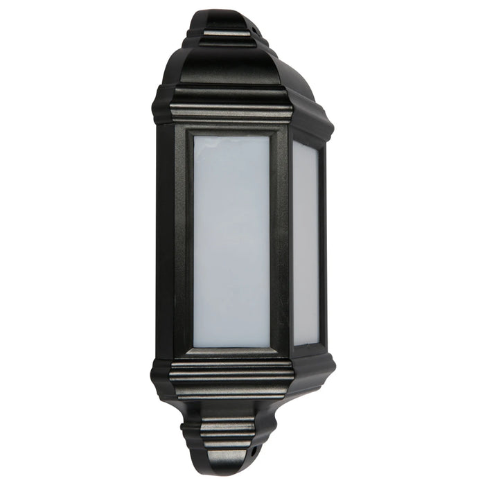 Wall Light Half Lantern 26W IP44 E27 NO Lamp Black