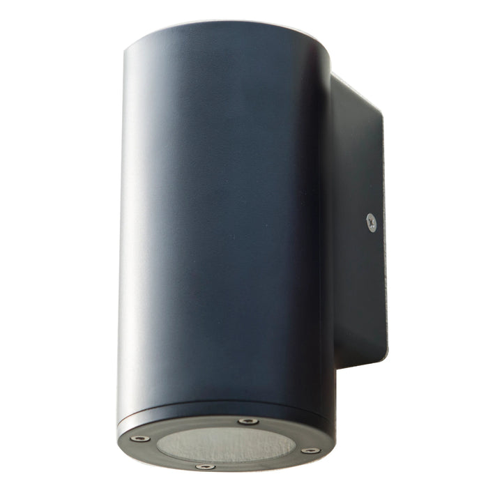 Wall Light Round Single 9W IP65 GU10 NO Lamp Black