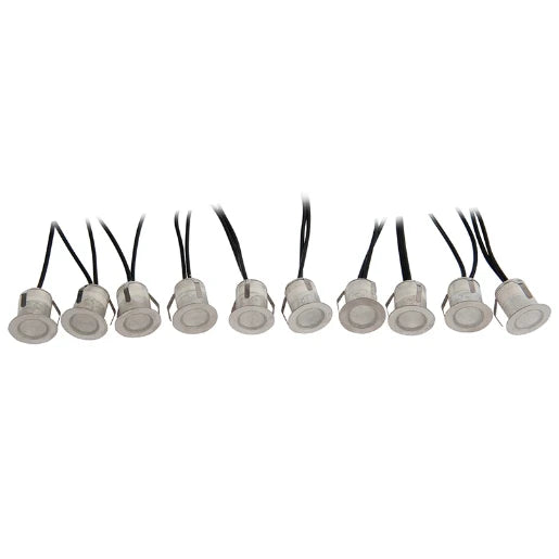 Decking Kit LED 10 x SUB1WHEAD RGB IP67 Stainless Steel Remote