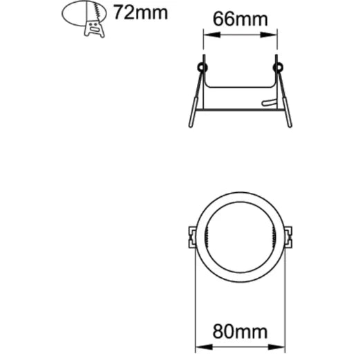 Downlight Frame Fixed Reccessed 230V