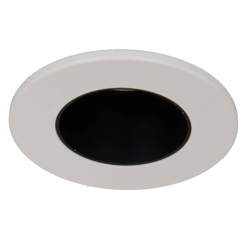 White Trim With Black Baffle For 240V GU10 Downlight