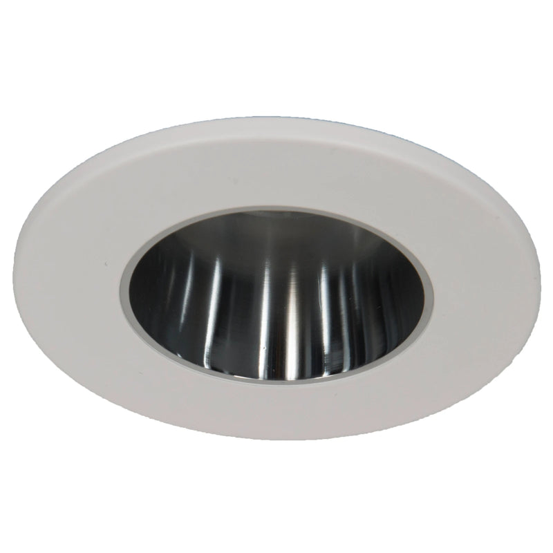 White Trim With Chrome Baffle For 240V GU10 Downlight