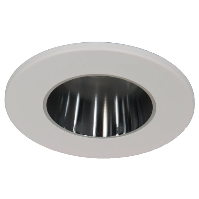 White Trim With Chrome Baffle For 240V GU10 Downlight