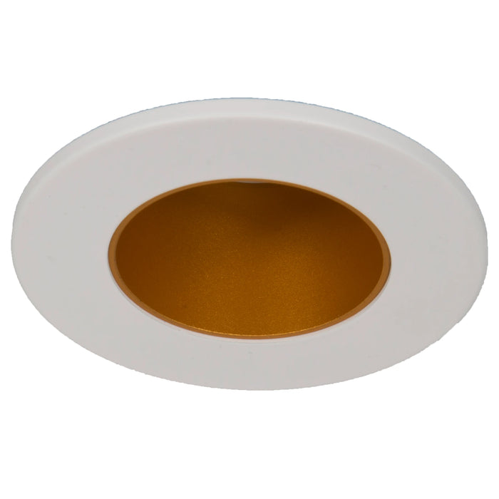White Trim With Matt Gold Baffle For 240V GU10 Downlight