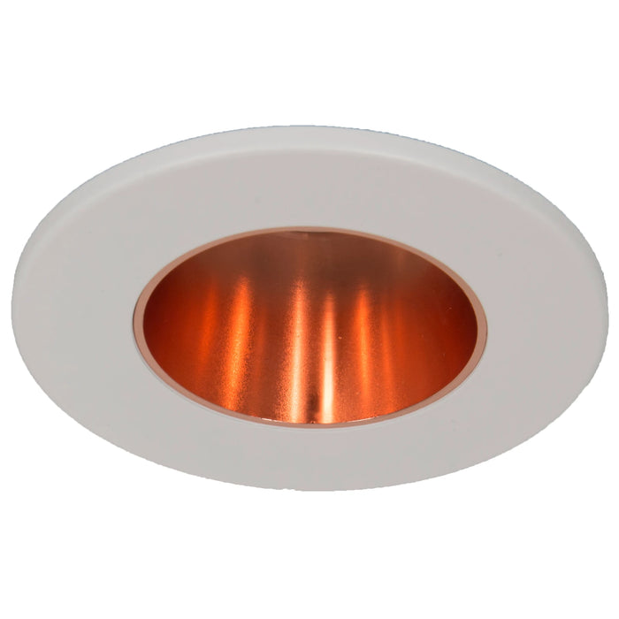 White Trim With Rose Gold Baffle For 240V GU10 Downlight