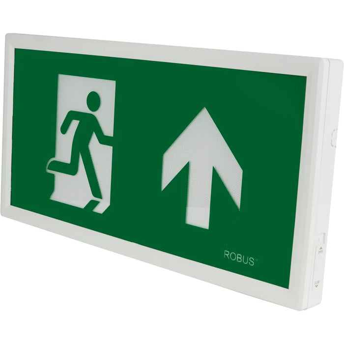 REX 3.5W Maintained Slim Exit Box c/w UP, DOWN, LEFT, RIGHT