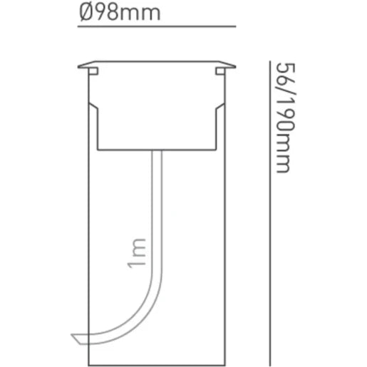 Groundlight Gl038 2700K Strut To Mains 316 Stainless Steel Wide B