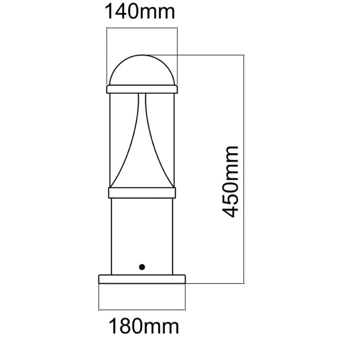 Bollard LED 3000-6000K IP65 450mm Black