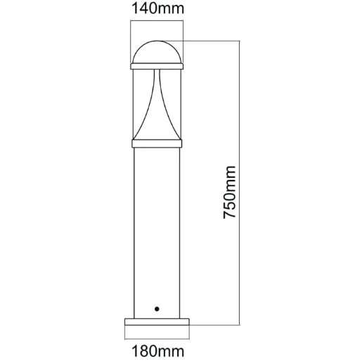 Bollard LED 3000-6000K IP65 750mm Black